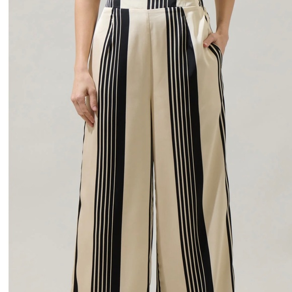 Skies are Blue Black and White Striped Pants - Picture 1 of 5
